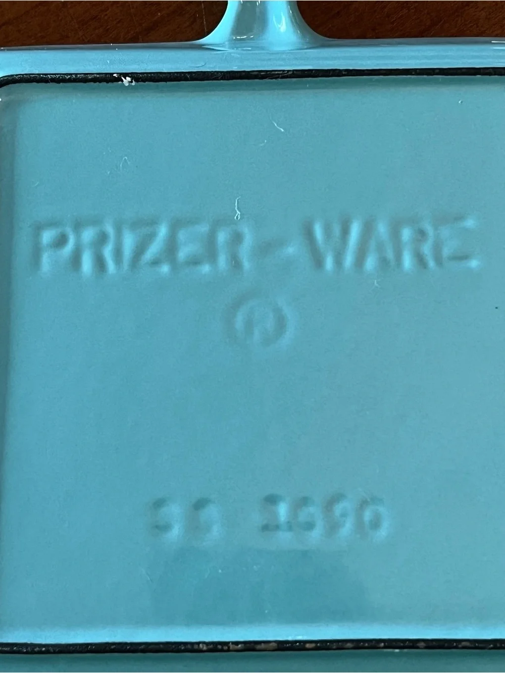 Set of 2 Vintage Prizer-Ware Enameled Cast Iron Square Egg -Model 55 1690